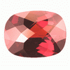 Rhodolite Garnet Faceted Raspberry Red Cushion Cut   14.5X9.3mm