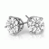 0.75 Ct Twt White Diamond Stud Earrings in Sterling Silver