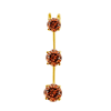 1 Ct Twt. Three Stone Cognac Diamond Pendant 14k Gold