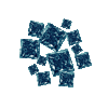 2 Ct twt. Princess Cut Blue Diamond Lot size 1-1.8 mm