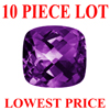 6 mm Antique Cushion Checker Board Cut Amethyst 10 piece Lot