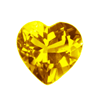 4 mm Heart Golden Citrine in AAA Grade