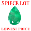 5x3 mm Pear Shape Faceted Emerald 5 piece Lot A Grade