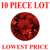 4 mm Round Checker Board Cut Garnet 10 piece Lot