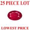 5x3 mm Oval Faceted Ruby 25 piece Lot AA Grade