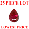5x3 mm Pear Shape Faceted Ruby 25 piece Lot AA Grade