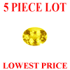 6x4 mm Oval Yellow Sapphire 5 piece Lot