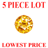 2.5 mm Round Orange Sapphire 5 piece Lot