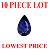6x4 mm Pear Shape Faceted Blue Sapphire 10 piece Lot AA Grade
