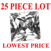 7 mm Square Faceted White Topaz 25 piece Lot AAA Grade