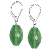Prehnite Faceted Oval Sterling Silver Earrings