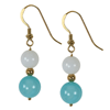 Chalcedony Round Earrings in Sterling Silver