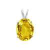 3 Carat Oval Yellow Sapphire Pendant