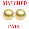 7 mm Round Full Drilled Golden Pearl Pair