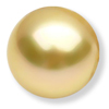 4 mm Round Golden Cultured Pearl in AA grade Full Drilled