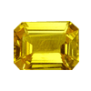 2.64 Carats Emerald Cut Yellow Sapphire in size: 9x7 mm