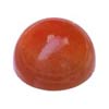 5 mm Cabochon Round Red-Orange Carnelian in AAA Grade