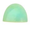 10 mm Cabochon Bullet Green Chalcedony in AAA Grade