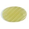40x25 mm Carved Oval Golden Green Quartz