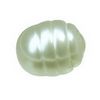 11x9 mm Oval White Cultured Pearl in AA grade Half Drilled