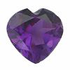 9 mm Heart Shape Simulated Amethyst in Super Fine Grade