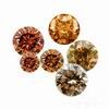 6.70 ct. Round Cognac champagne Diamond Lot 7-8 mm