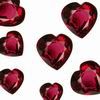 6 mm Heart Pinkish Red Rhodolite Garnet Grade AA 6 Pc Lot
