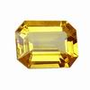 10X8 mm Emerald Cut Yellow Sapphire in A Grade